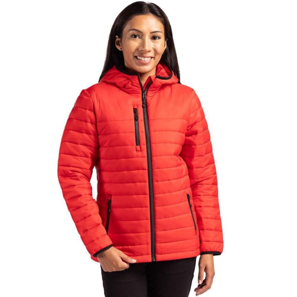 Clique Valhalla Full Zip Womens Puffer Jacket - Red - XL